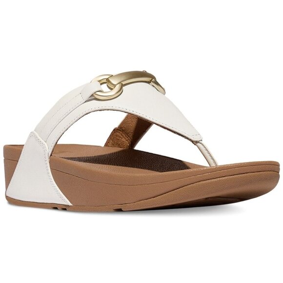 FitFlop Lulu Chunky-Snaffle Leather Toe-Post Sandals - Picture 1 of 4